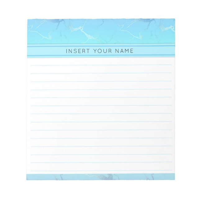 Bloco de notas personalizado Design Marble 5,5" x  (Frente)