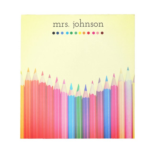 Bloco de Notas Personalizado do Arco-Íris (Frente)