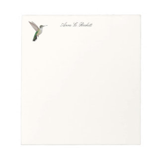Bloco de notas personalizado do Beija-flor-de-Anna