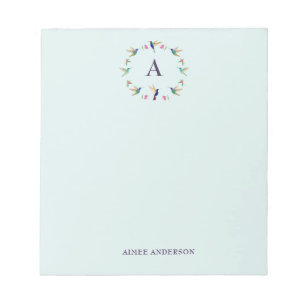 Bloco de notas personalizado do Hummingbird