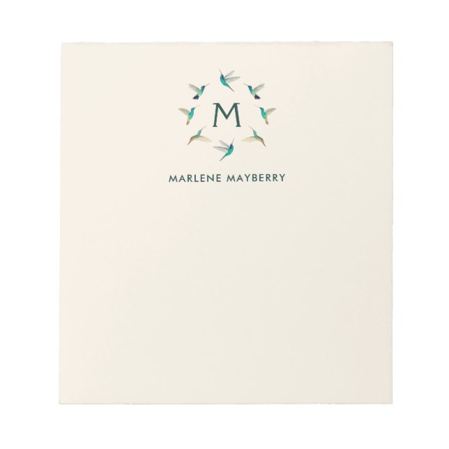 Bloco de notas personalizado do Hummingbird (Frente)