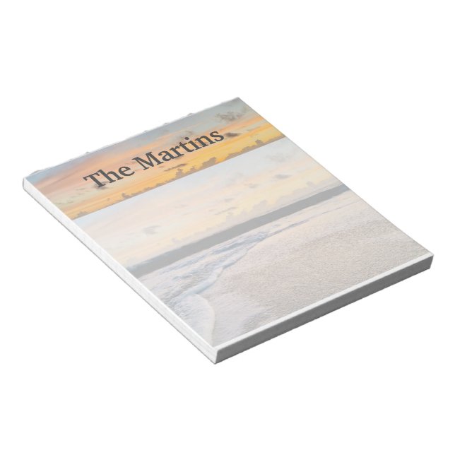 Bloco de Notas Personalizado Do Laranja Sunrise Oc (Inclinado)