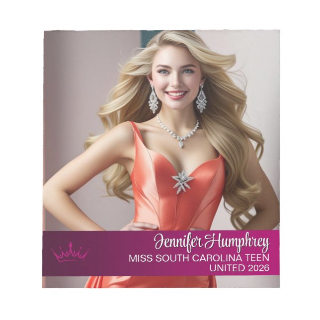 Bloco de Notas Personalizado do Pageant do Pageant (Frente)