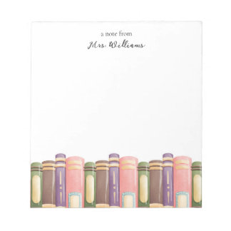 Bloco de notas personalizado do professor