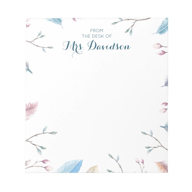 Bloco de Notas Personalizado do Professor - Da Mes (Frente)