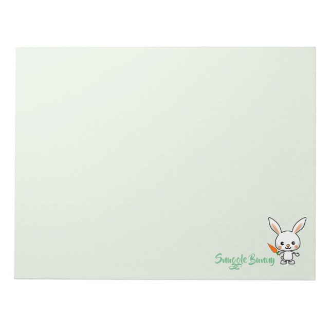Bloco De Notas Personalizado do Snuggle Bunny Kawaii (Frente)