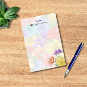 Bloco De Notas Personalizado Floral