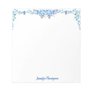 Bloco de Notas Personalizado Floral Bonito