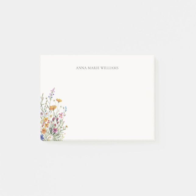Bloco De Notas Personalizado Floral Elegante (Frente)