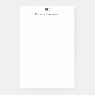 Bloco De Notas Personalizado Mal Branco + Iniciais