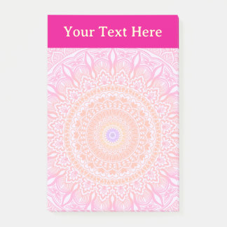 Bloco de Notas Personalizado Mandala Floral Dourad