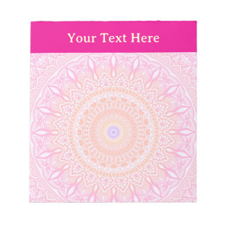 Bloco de Notas Personalizado Mandala Floral Dourad