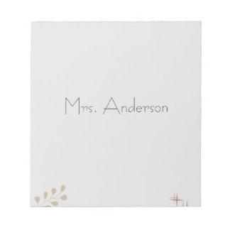 Bloco de Notas Personalizado Minimalista Boho para