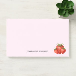 Bloco De Notas Personalizado Minimalista Doce Morango Professor