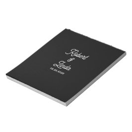 Bloco de Notas Personalizado Minimalista Preto