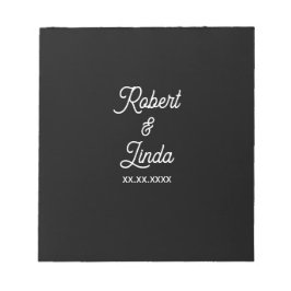 Bloco de Notas Personalizado Minimalista Preto