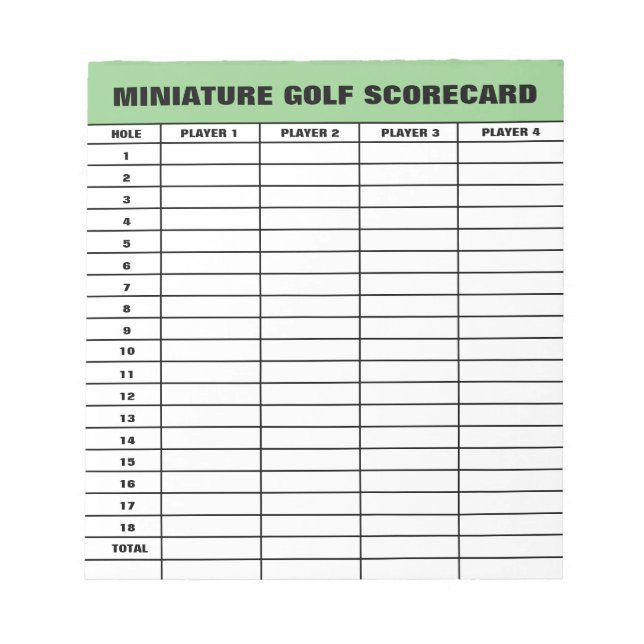 Bloco de notas personalizado modelo de scorecard d (Frente)