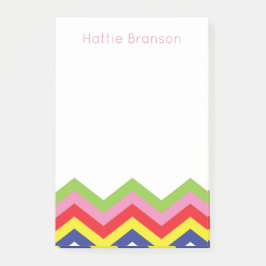 Bloco de Notas Personalizado Multi Color Chevron P