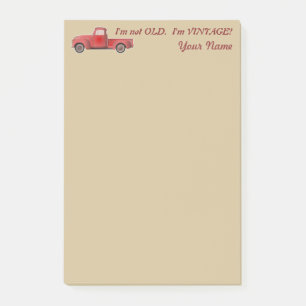Bloco De Notas Personalizado Não sou Velho Sou Vintage Red Truck