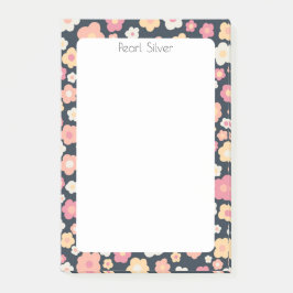 Bloco De Notas Personalizado o Monograma Chic PERSONALIZADO do Pa