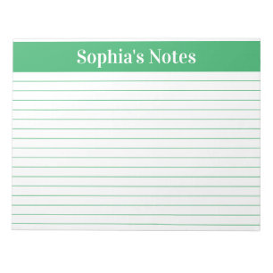 Bloco De Notas Personalizado Paisagem Verde Moderno 11 x 8.5