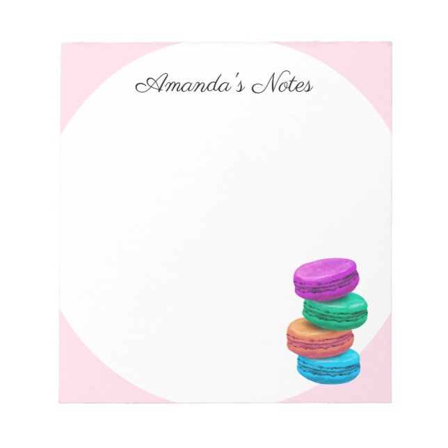 Bloco de notas personalizado para amantes de macar (Frente)