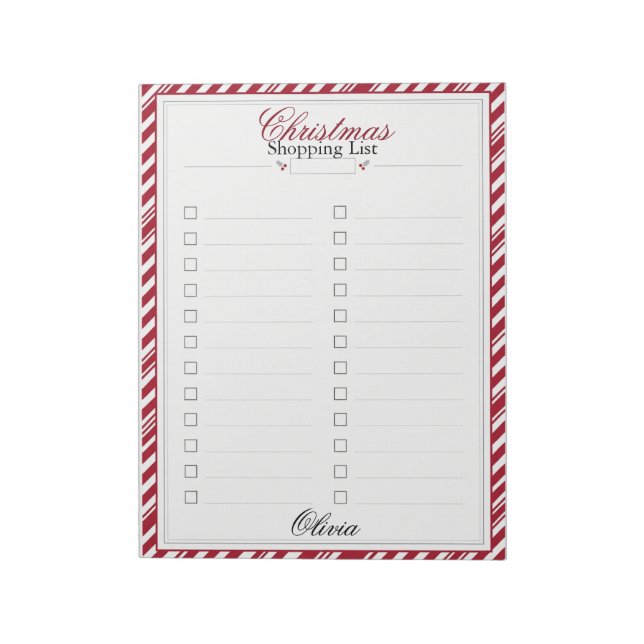 Bloco de Notas Personalizado para Lista de Compras (Invertido)
