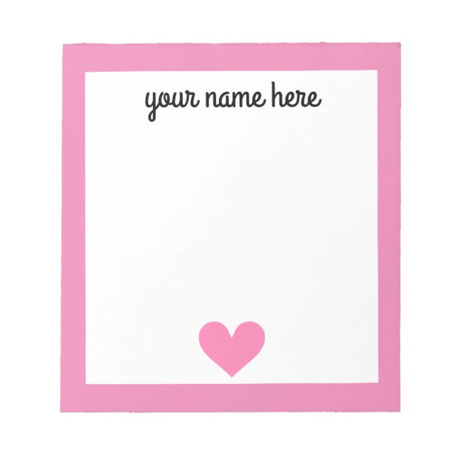 Bloco de Notas Personalizado para Meninas (Frente)