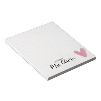 Bloco de Notas Personalizado para Mesa de Professo