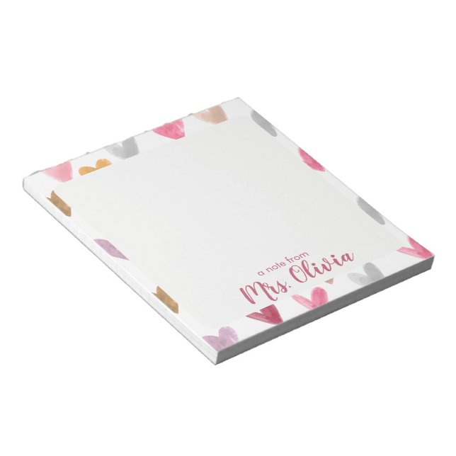 Bloco de Notas Personalizado para Mesa de Professo (Inclinado)
