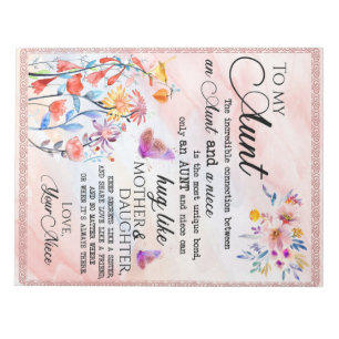 Bloco De Notas Personalizado Para Minha Tia Da sobrinha