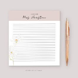 Bloco de notas personalizado para professor com li