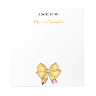 Bloco de notas personalizado para professores, Blo