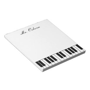 Bloco de notas personalizado piano