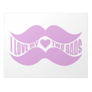 Bloco de notas personalizado Pink Mustaches