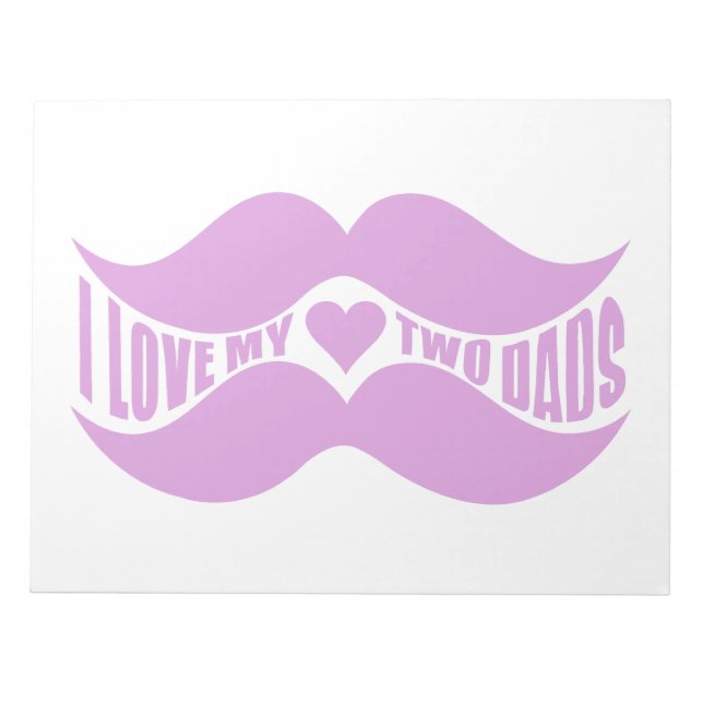 Bloco de notas personalizado Pink Mustaches (Frente)