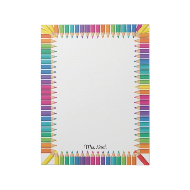 Bloco de Notas Personalizado Quadro de Lápis Color (Invertido)