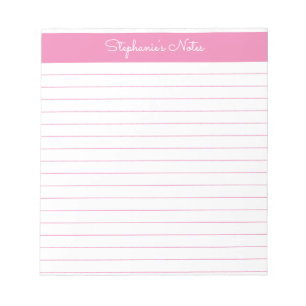 Bloco De Notas Personalizado Simples, Vinculado a Rosa