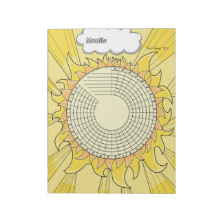 Bloco de Notas Personalizado Sunshine Habit Tracke