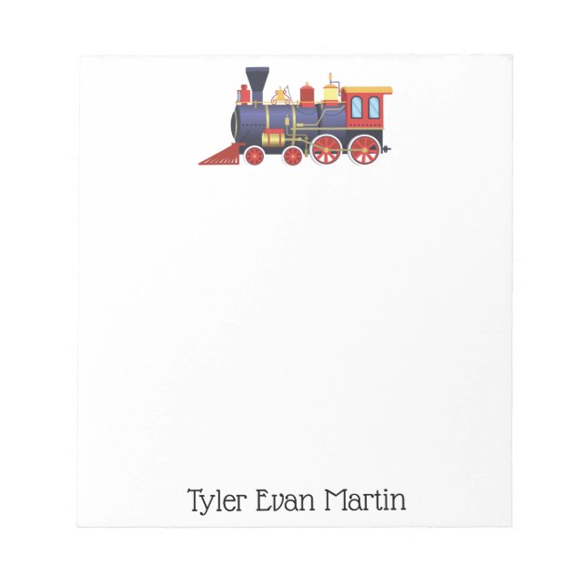 Bloco de Notas Personalizado Trem Antigo (Frente)