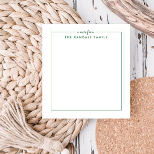 Bloco de Notas Personalizado Verde Grass Simples