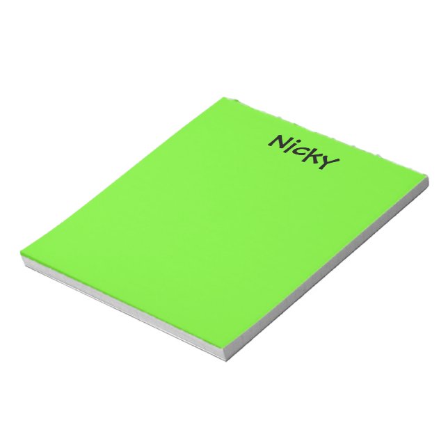 Bloco de Notas Personalizado Verde Lima (Invertido)