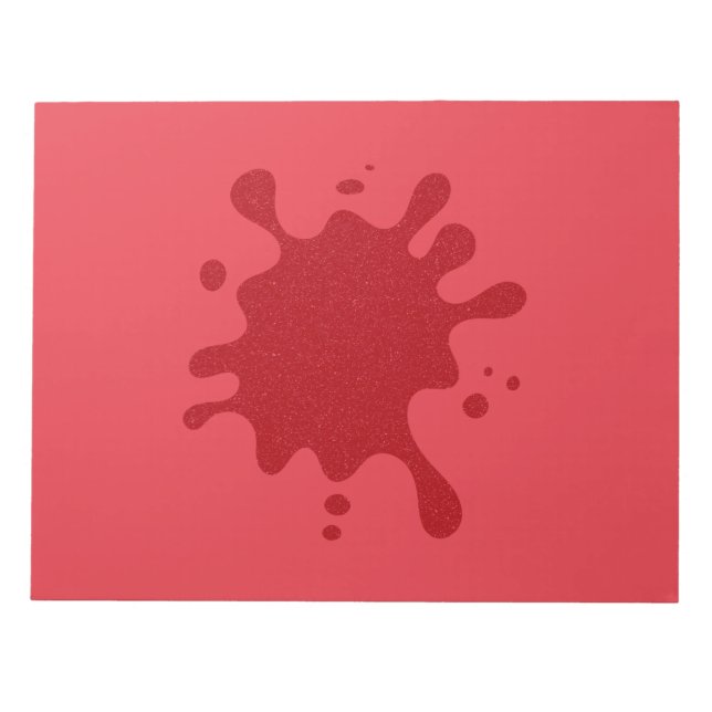Bloco de Notas Personalizado Vermelho Tomate Splas (Frente)