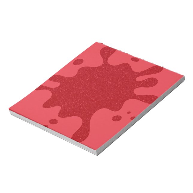 Bloco de Notas Personalizado Vermelho Tomate Splat (Invertido)