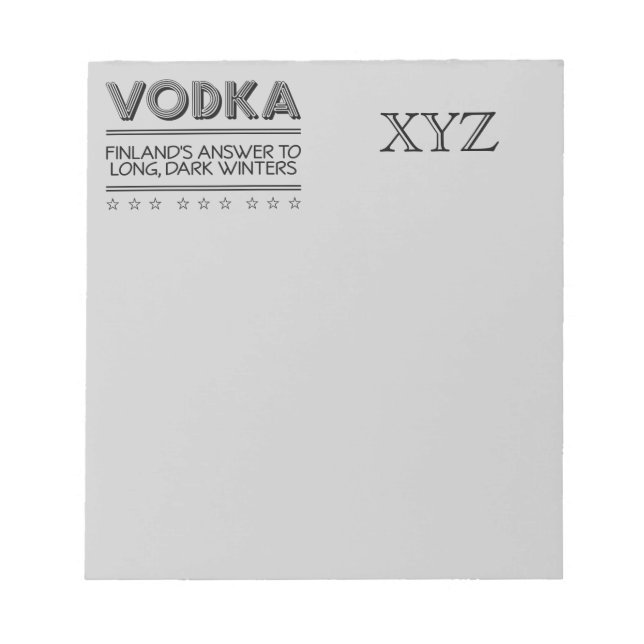 Bloco de notas personalizado VODKA (Frente)