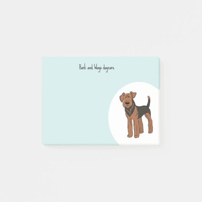 Bloco De Notas Personalizar Airedale Terrier (Frente)