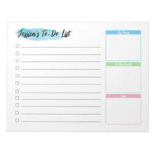 Bloco De Notas Personalizar Aquarela Personalizada Para Fazer