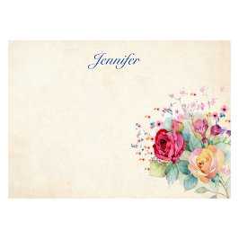 Bloco De Notas Personalizar Buquê de Nome das Flores