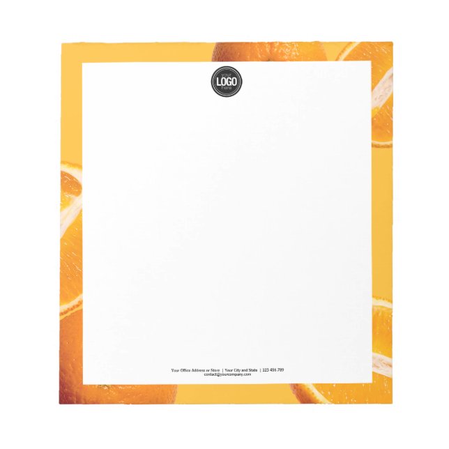 Bloco De Notas Personalizar empresa | Empresa Orange (Frente)