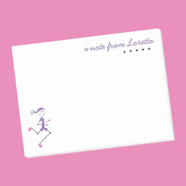 Bloco De Notas Personalizar Esposa em Branco Executando Modelo de